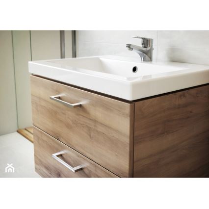 Cersanit S801-153-DSM - Hangende badkamerskast met wastafel ELIS 46x50 cm notenhout