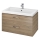Cersanit S801-154-DSM - Hangend badkamermeubel met wastafel LARA 80x46x45 cm walnoot