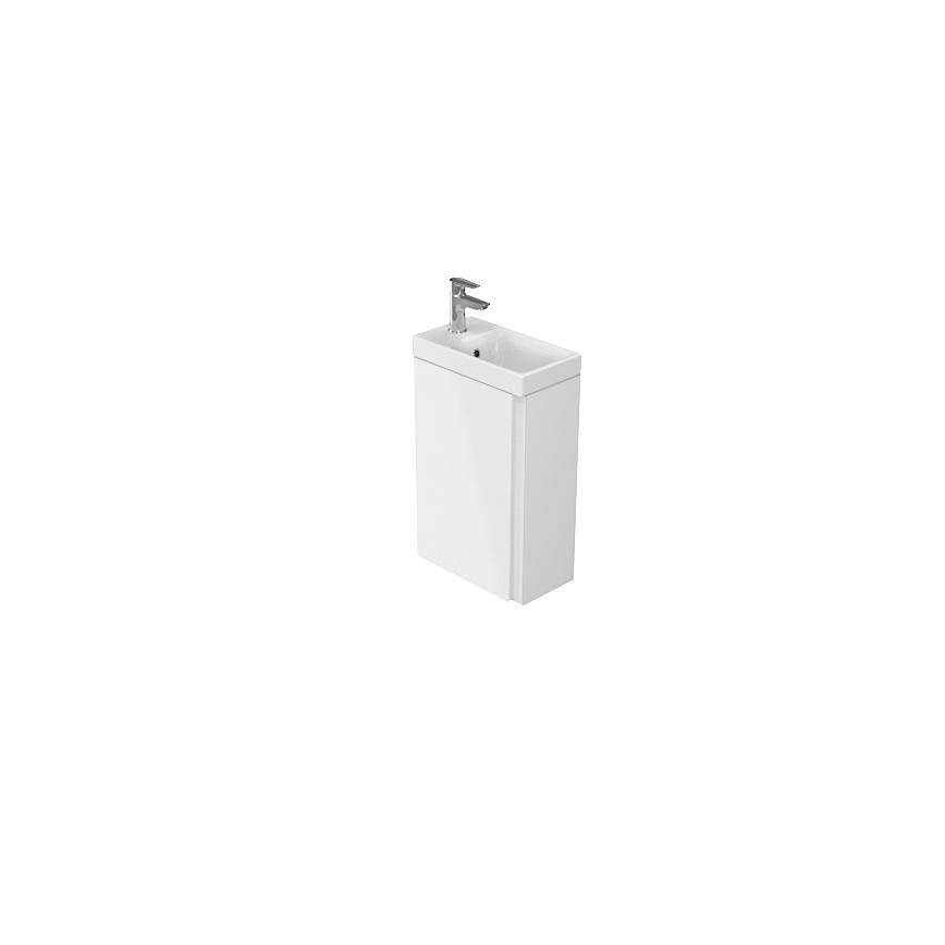 Cersanit S801-218-DSM - Hangend badkamermeubel met wastafel MODUO SLIM 40 cm hoogglans wit