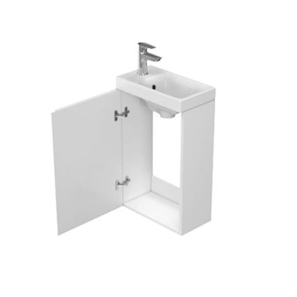 Cersanit S801-218-DSM - Hangend badkamermeubel met wastafel MODUO SLIM 40 cm hoogglans wit