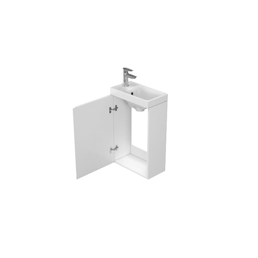 Cersanit S801-218-DSM - Hangend badkamermeubel met wastafel MODUO SLIM 40 cm hoogglans wit