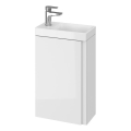 Cersanit S801-218-DSM - Wandhangend badkamermeubel met wastafel MODUO SLIM 40x22 cm glanzend wit