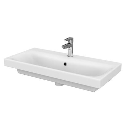Cersanit S801-221-DSM - Hangende badkamerskast met wastafel MEDDIE 62x80 cm glanzend wit