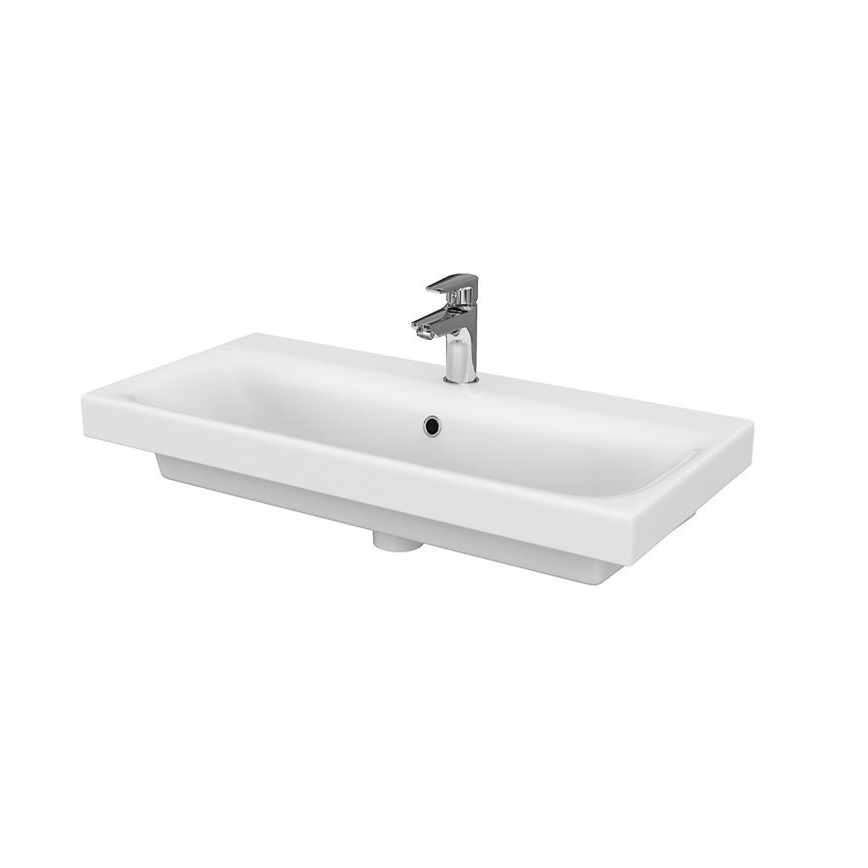 Cersanit S801-221-DSM - Hangende badkamerskast met wastafel MEDDIE 62x80 cm glanzend wit