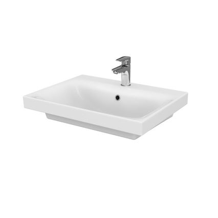 Cersanit S801-223-DSM - Hangende badkamerkast met wastafel MODUO 60x57x45 cm hoogglans wit