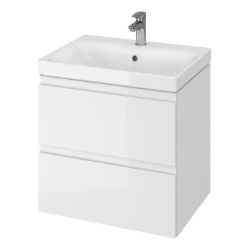 Cersanit S801-223-DSM - Hangende badkamerkast met wastafel MODUO 60x57x45 cm hoogglans wit