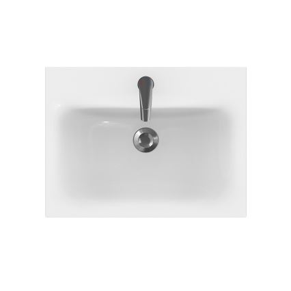 Cersanit S801-223-DSM - Hangende badkamerskast met wastafel MEDDIE 62x60 cm glanzend wit