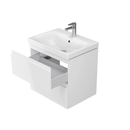 Cersanit S801-223-DSM - Hangende badkamerskast met wastafel MEDDIE 62x60 cm glanzend wit