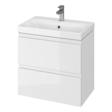 Cersanit S801-227-DSM - Hangend badmeubel met wastafel MODUO SLIM 60x57x38 cm hoogglans wit