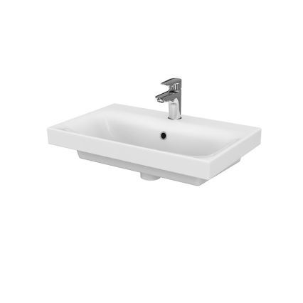 Cersanit S801-227-DSM - Hangende badkamerskast met wastafel MEDA SLIM 62x60 cm glanzend wit