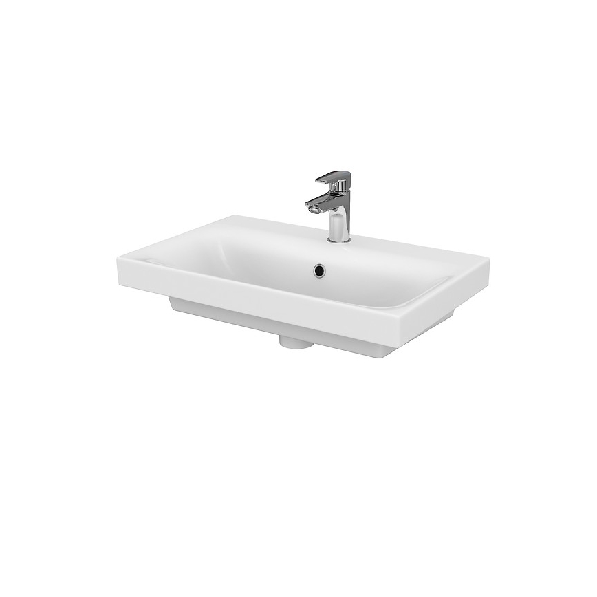 Cersanit S801-227-DSM - Hangende badkamerskast met wastafel MEDA SLIM 62x60 cm glanzend wit