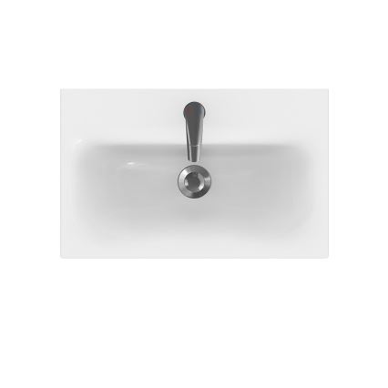 Cersanit S801-227-DSM - Hangende badkamerskast met wastafel MEDA SLIM 62x60 cm glanzend wit