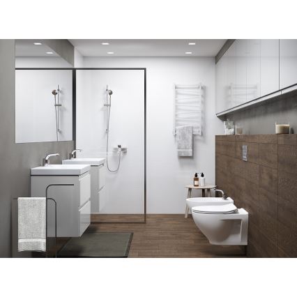 Cersanit S801-229-DSM - Hangende badkamerskast met wastafel MEDA SLIM 62x50 cm glanzend wit