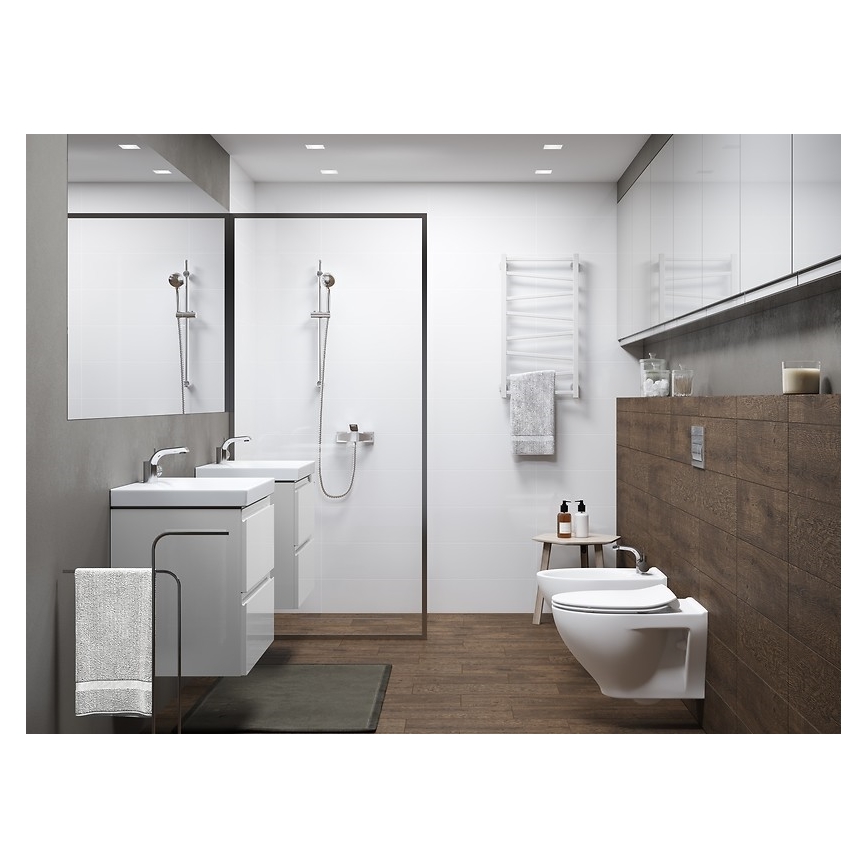 Cersanit S801-229-DSM - Hangende badkamerskast met wastafel MEDA SLIM 62x50 cm glanzend wit