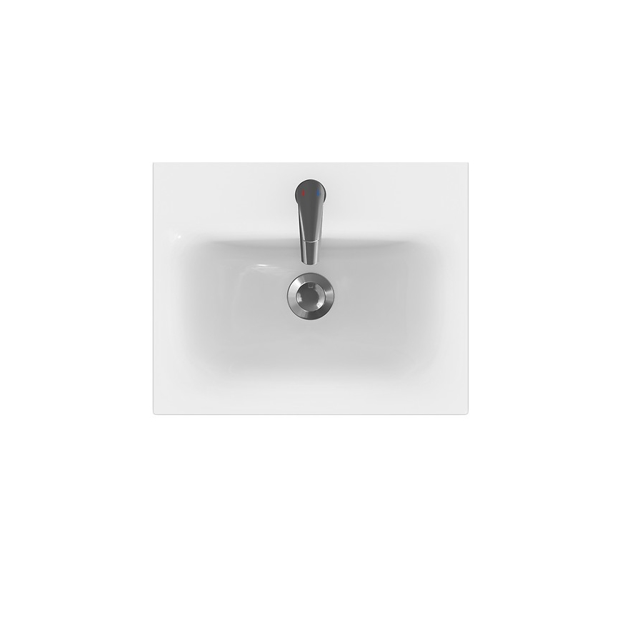 Cersanit S801-230-DSM - Hangende badkamerskast met wastafel MEDDIE 62x50 cm wit