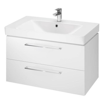 Cersanit S801-338-DSM - Hangende badkamerskast met wastafel LARA 46x80 cm wit