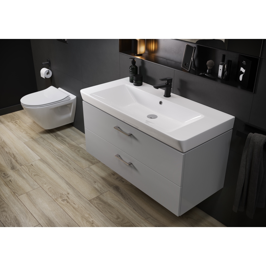 Cersanit S801-338-DSM - Hangende badkamerskast met wastafel ELODY 46x80 cm wit