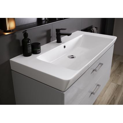 Cersanit S801-338-DSM - Hangende badkamerskast met wastafel ELODY 46x80 cm wit