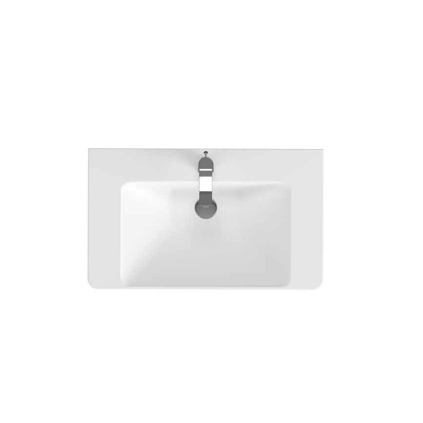 Cersanit S801-338-DSM - Hangende badkamerskast met wastafel ELODY 46x80 cm wit