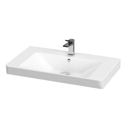 Cersanit S801-338-DSM - Hangende badkamerskast met wastafel ELODY 46x80 cm wit
