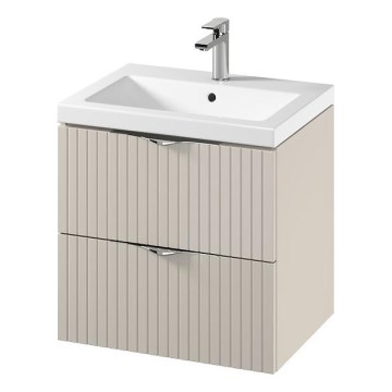 Cersanit S801-541 - Hangend badkamermeubel met wastafel TIRSO 60x60x45 cm beige