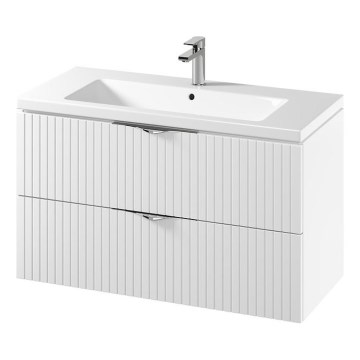 Cersanit S801-542 - Hangend badkamermeubel met wastafel TIRSO 100x60x45 cm wit