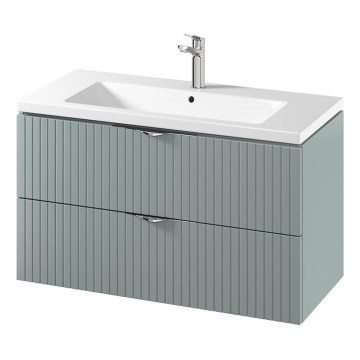 Cersanit S801-546 - Hangend badkamermeubel met wastafel TIRSO 100x60x45 cm mintgroen