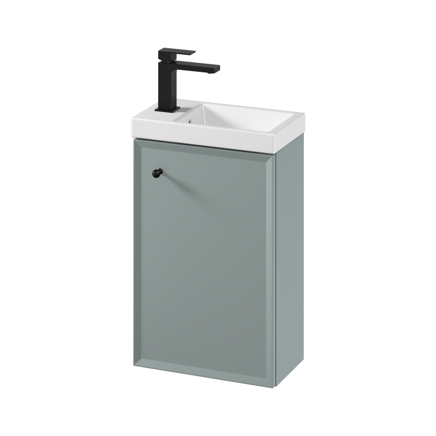 Cersanit S801-570 - Wandgemonteerde badkamerkast met wastafel MILLE 40x62x22 cm mintgroen