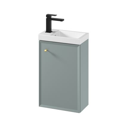 Cersanit S801-570 - Wandgemonteerde badkamerkast met wastafel MILLE 40x62x22 cm mintgroen