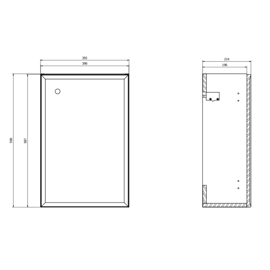 Cersanit S801-570 - Wandgemonteerde badkamerkast met wastafel MILLE 40x62x22 cm mintgroen