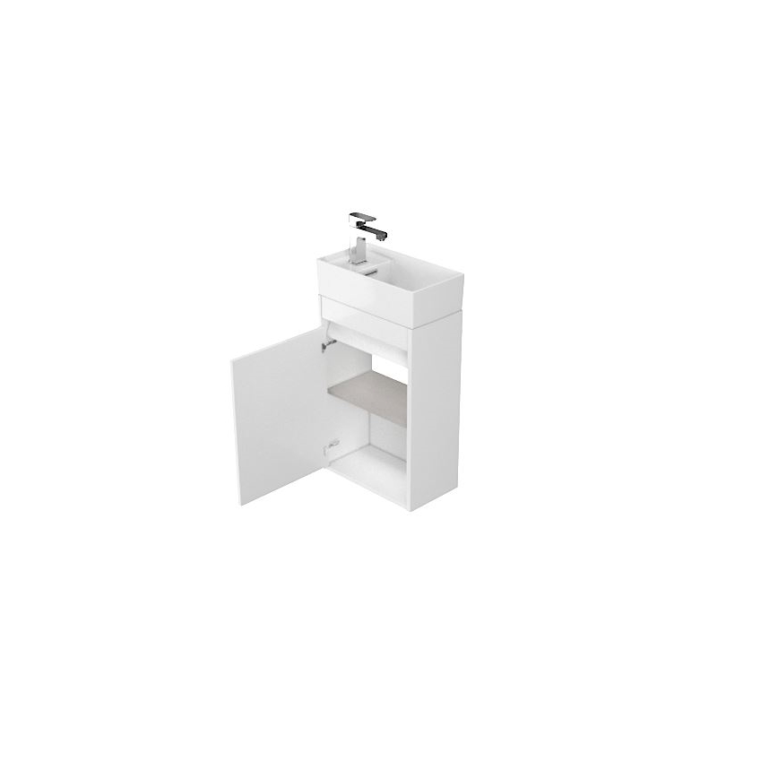 Cersanit S924-001 - Badkamerkast onder de wastafel CREA 59,3x39,2 cm glanzend wit