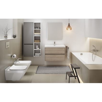 Cersanit S924-008 - Hangend badkamerkast onder wastafel CREA 60x54x45 cm eik