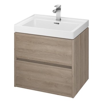 Cersanit S924-008 - Hangend badkamerkast onder wastafel CREA 60x54x45 cm eik