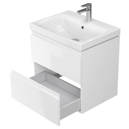 Cersanit S929-010 - Hangende badkamerskast onder de wastafel MEDDIE 57x59,5 cm glanzend wit
