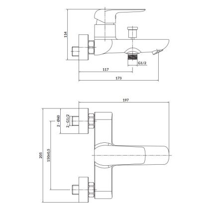 Cersanit S951-344 - Badkraan CITY glanzend chroom