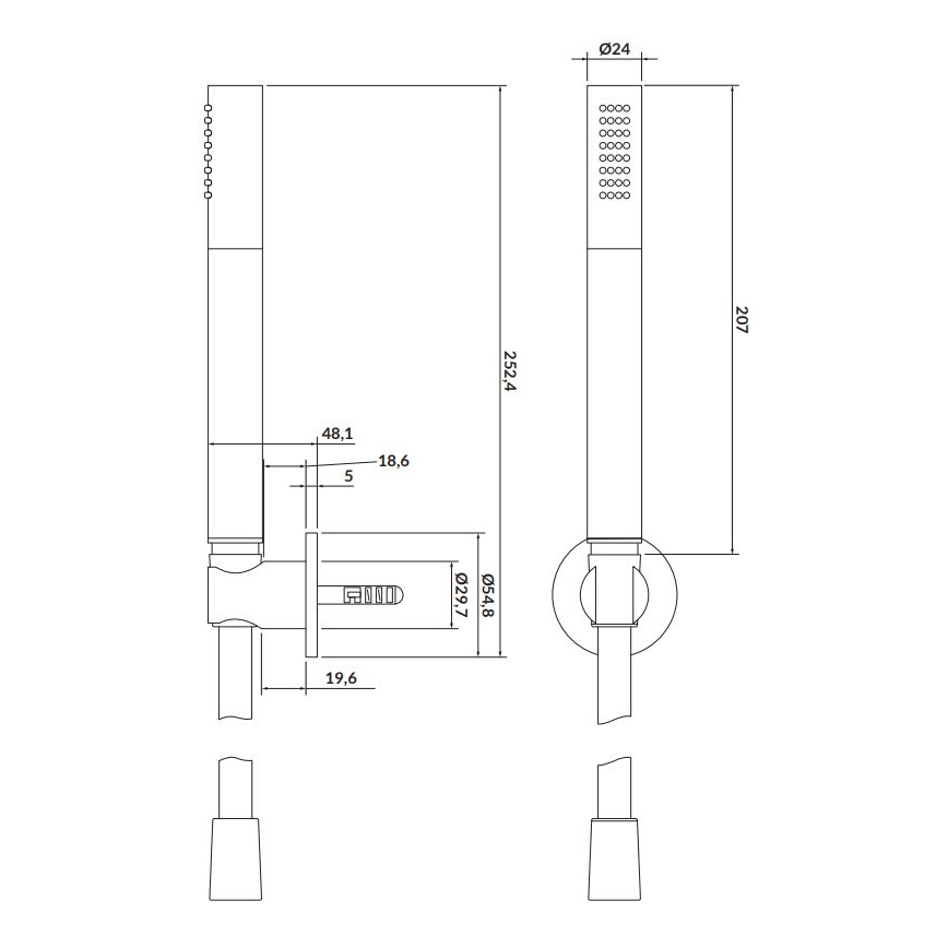 Cersanit S951-401 - Doucheset CREA nikkel