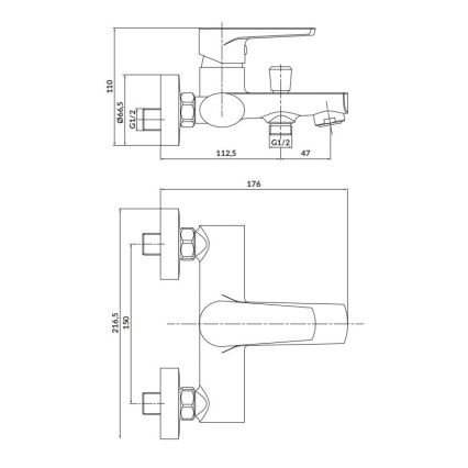Cersanit S951-559 - Badkraan MODUO zwart