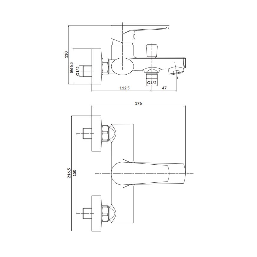 Cersanit S951-559 - Badkraan MODUO zwart