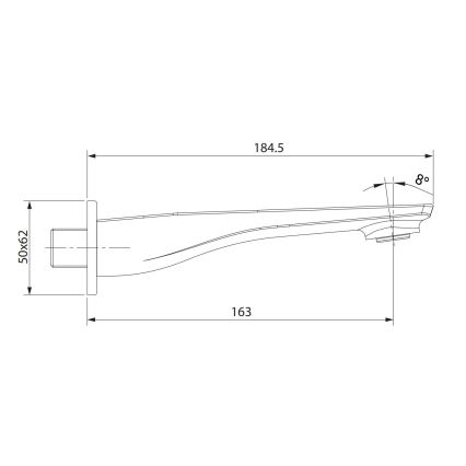 Cersanit S951-707 - Tuit voor inbouwmontage LARGA zwart