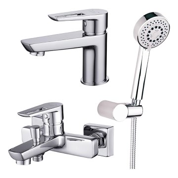 Cersanit S952-003 -Badset met kraan + wastafelkraan MILLE glanzend chroom