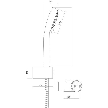 Cersanit S952-003 -Badset met kraan + wastafelkraan MILLE glanzend chroom