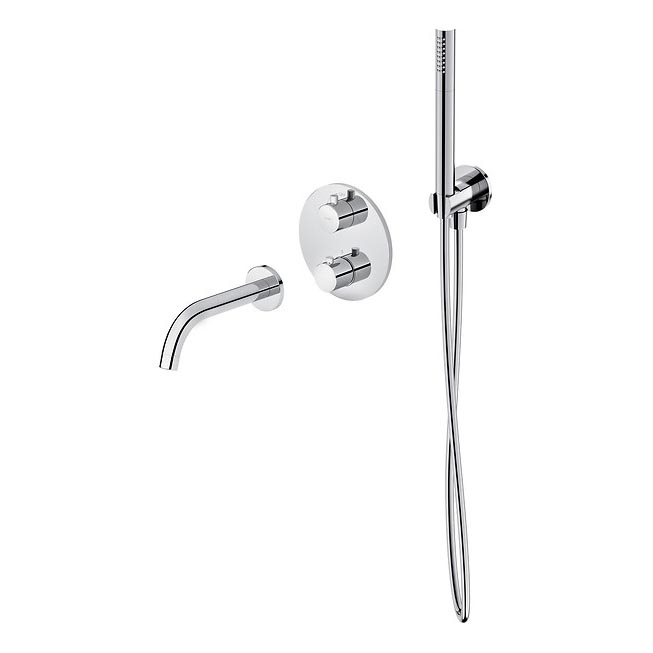 Cersanit S952-034 - Badkuipset met inbouwthermostaatkraan ZEN glanzend chroom
