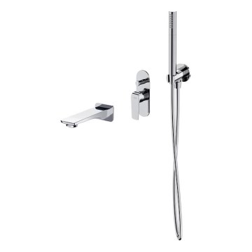 Cersanit S952-036 - Badkuipset met inbouwkraan CITY glanzend chroom