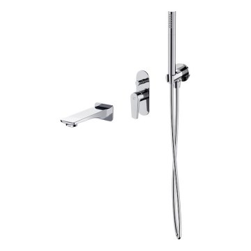 Cersanit S952-040 - Badkuipset met inbouwkraan MODUO glanzend chroom