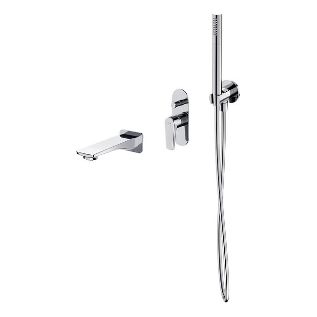 Cersanit S952-040 - Badkuipset met inbouwkraan MODUO glanzend chroom