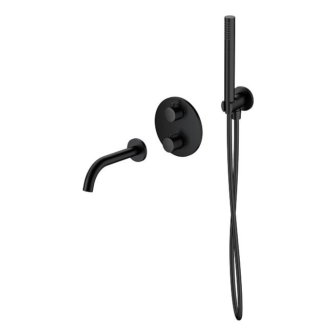 Cersanit S952-041 - Badset met thermostatische inbouwkraan ZEN zwart
