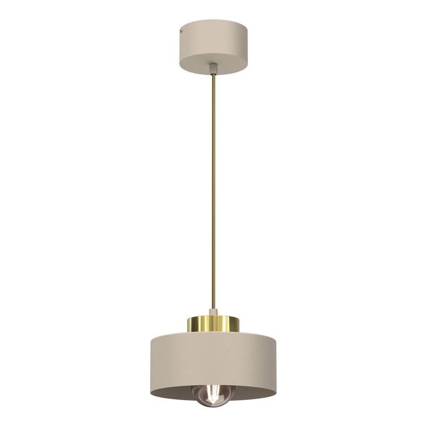 Chandeiler aan een touw MARTI 1xE27/15W/230V beige/goud