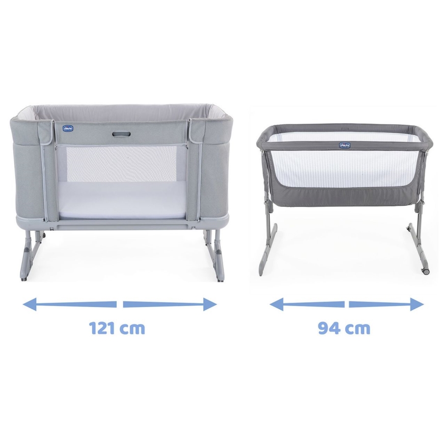 Chicco - Baby wieg 3in1 3v1 NEXT2ME FOREVER donker