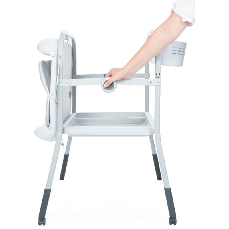keeeper Star-ergonomisch babybad met afvoerplug, badje voor baby's, vanaf 0 tot 12 maanden, 84 cm, Maria, grijs