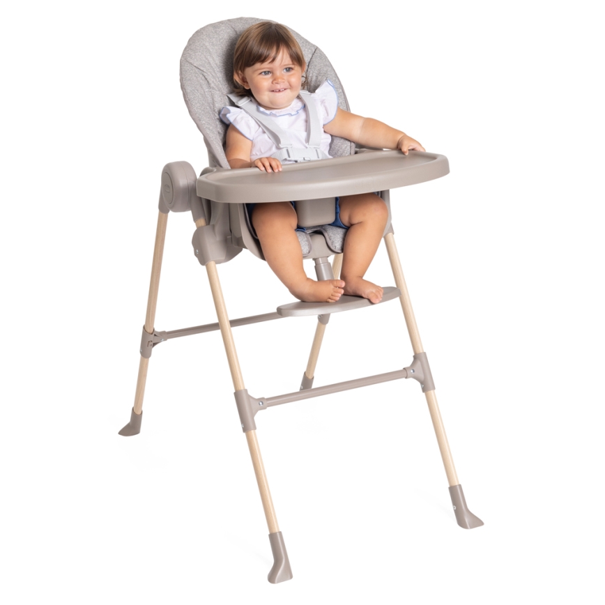 Chicco - Kinder eetstoel Polly Essential - grijs/bruin